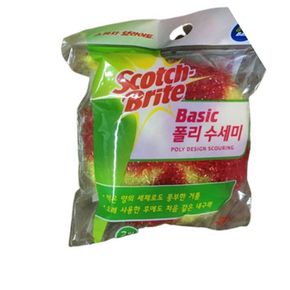 설거지용품 3M Basic 폴리 수세미 2매입