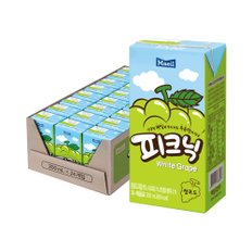 피크닉 2종 사과맛 청포도 200ml 24팩 사무실음료 간식 주스