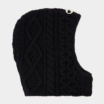 코페르니 [해외배송] 코페르니 케이블 니트 발라클라바 비니 Cable Knit Balaclava BLACK