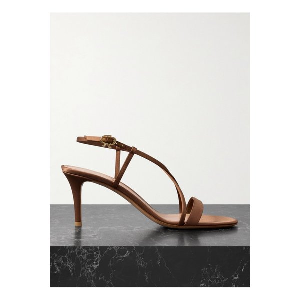 새틴 샌들 70mm 브라운 46376663162838913