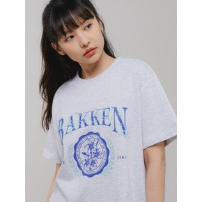 Flower emblem 반팔티셔츠 BK3994_멜란지화이트