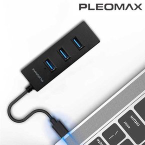 PM-UH1000 C to USB허브 USB3.04포트 고속데이터전송 일체형케이블 휴대용