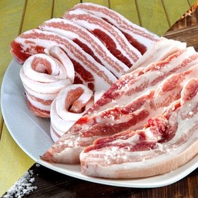 (무료배송) 국내산 한돈 냉장 삼겹살 500g+오겹살 500g (총1kg) 구이용 냉장 돼지고기