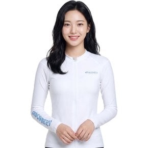 여성 에센셜 풀집업 래쉬가드 DWSW64043-WHS
