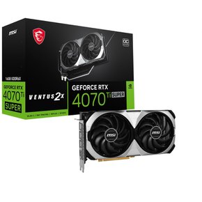 MSI GeForce RTX 4070Ti SUPER 16G VENTUS 2X OCA PCIe4.0 VD8792 약 3슬롯 두께・2팬 탑재 공간