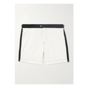 스트레이트 레그 미드 렝스 스트라이프 스윔 쇼츠 46376663162880857