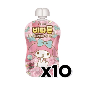 비타톤 마이멜로디 딸기맛 어린이음료 100g x 10개