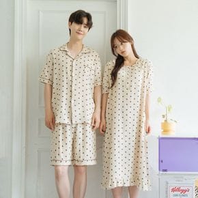/ (브라캡ver추가)초코비 여름 커플 잠옷 원피스 파자마