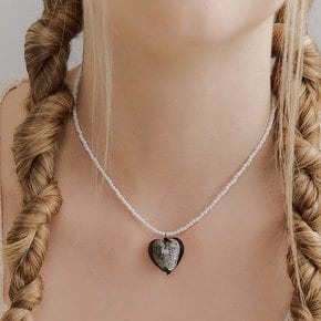 [츄, 오마이걸 유아, 스테이씨 아이사, 에스파 닝닝 착용] Venetian glass heart necklace