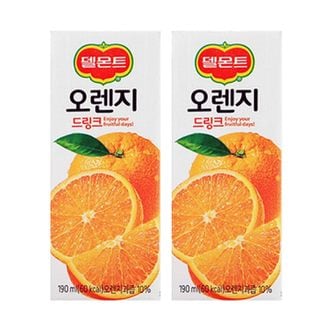  델몬트 오렌지 드링크 190ml 24팩