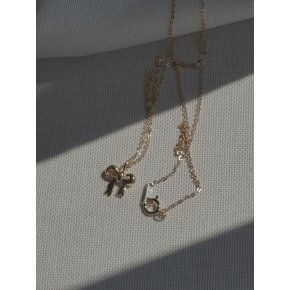 14k ribbon point necklace