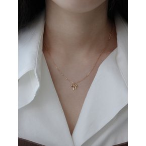 14k ribbon point necklace