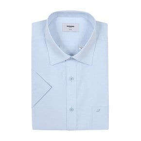 (일반핏)시원하고 착용감좋은 쾌적한    카치온 슬럽 솔리드 반소매셔츠(ROUSG0207-BU)