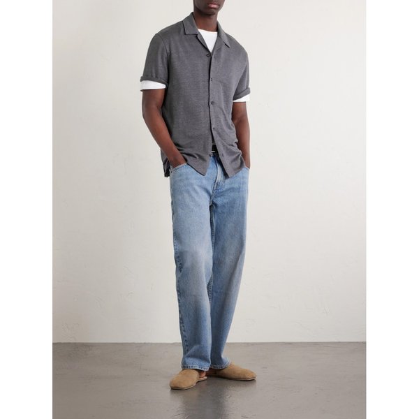 미스터 피 캠프 칼라 리넨 셔츠 46376663163004802