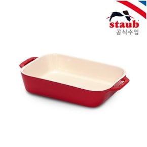 [본사정품] 그라탕 디쉬 27X20cm 체리 ST40510-809