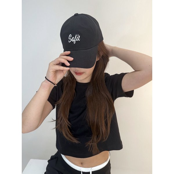 Script Logo Ball Cap_BLACK