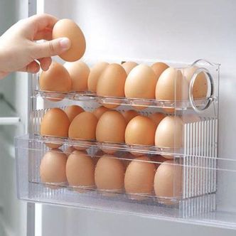 제이큐 계란 보관함 달걀 케이스 냉장고 수납 정리함 3단
