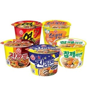 컵라면 큰컵 5종 총10개(진라면순한맛2+열라면2+스낵면2+참...