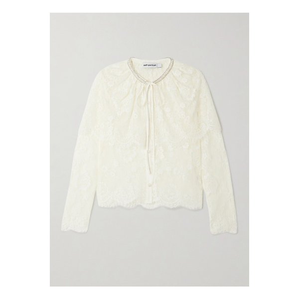 케이프 이펙트 스칼럽 레이스 블라우스 46376663162843742