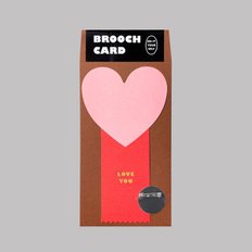 BROOCH CARD - LOVE (PINK)