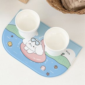 썸머위드 크루링 펫식기매트