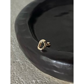 14k oval line piercing