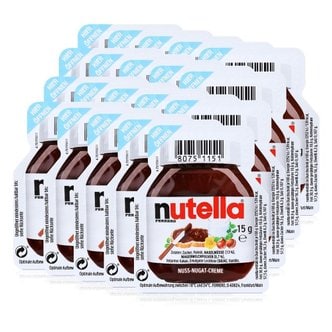  [해외직구] 누텔라 헤이즐넛 스프레드 미니컵 15g 20팩 Nutella Hazelnut Spread Mini Cups 0.52oz