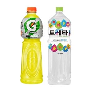 [한번에먹자] 게토레이 레몬 1.5L 2페트 + 토레타 1.5L 2페트, 총 4페트