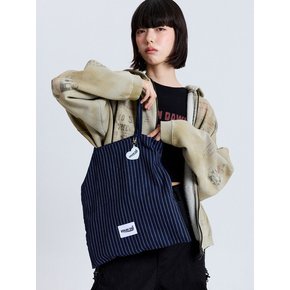 HEART STRIPE ECO BAG NAVY