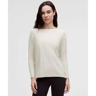 룰루레몬 40% ▼ 백 인 액션 롱슬리브 셔츠 Nulu - BONE