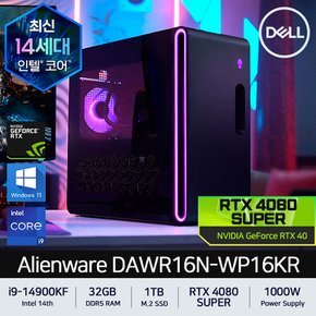 [공식]에일리언웨어 R16 델 게이밍 데스크탑 DAWR16N-WP16KR i9-14900KF 32GB RTX 4080 SUPER