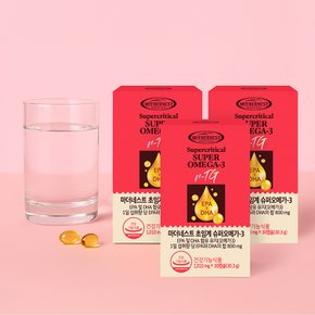 초임계 슈퍼오메가-3 30캡슐 3박스 (3개월분) EPA+DHA 800mg