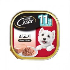 11세이상 애완강아지전용 쇠고기맛 캔간식 100g 24EA