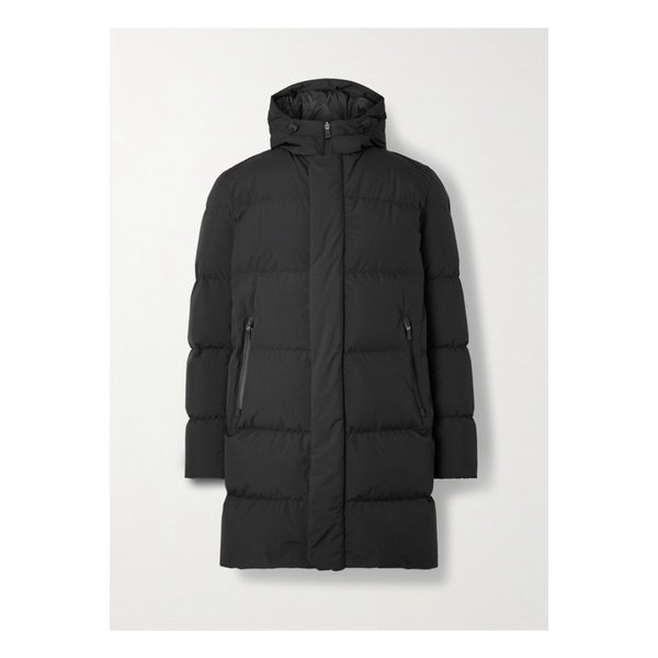 슬림핏 퀼팅 셸 후드 다운 파카 블랙 46376663162874998