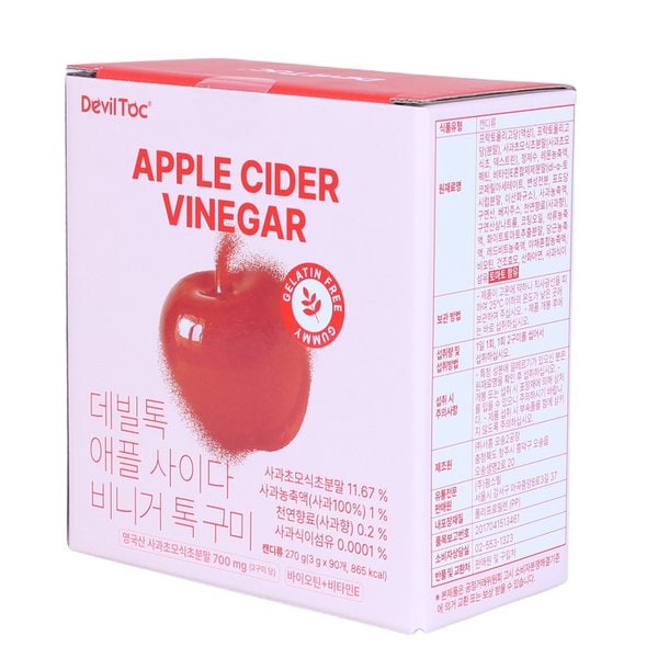 데빌톡 애플사이다비니거 톡 구미(3g*90개)
