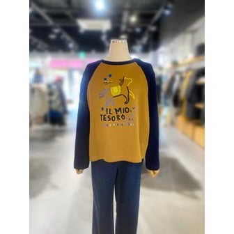 베네통 [여주점] 미니 래글런 배색 티셔츠 (BATS55461)