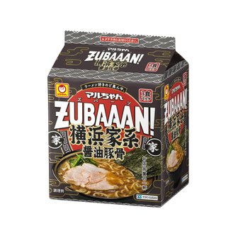  마루짱 즈반 ZUBAAAN! 요코하마 이에케 쇼유돈코츠 간장돼지사골맛 봉지라면 3개입