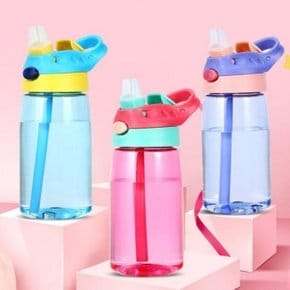 물병 480ml 투명 물통 빨대 어린이집 텀블러 유아 (WD986EC)