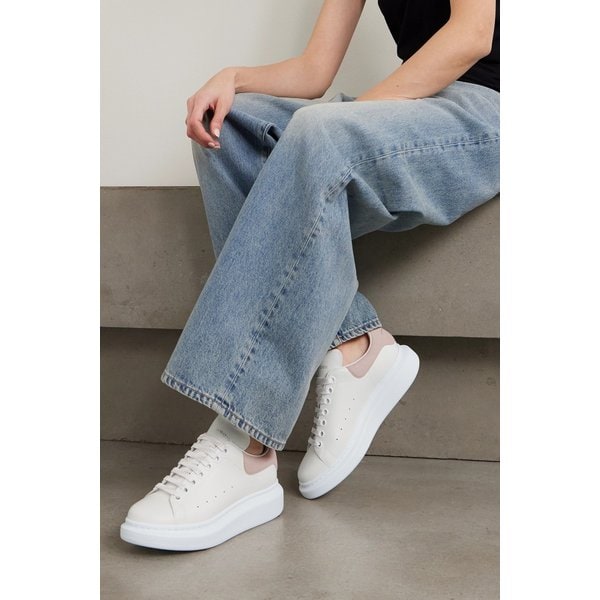 과장된 솔 스웨이드 트리밍 가죽 스니커즈 46376663163042306