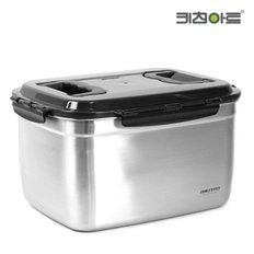 키친아트 멘토 스테인레스 김치통 밀폐용기 2호 2.45L