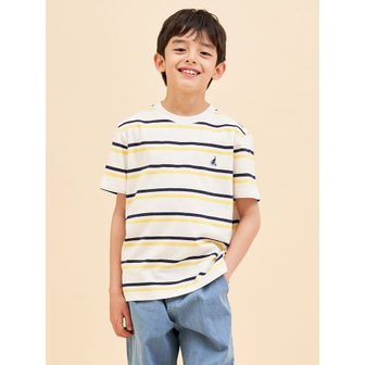 빈폴키즈 *시즌오프30%*[BEANPOLE KIDS] 멀티 스트라이프 티셔츠  아이보리 (BI4342U010)