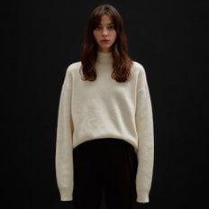 OVERSIZED HALF-NECK CASHMERE KNIT IVORY