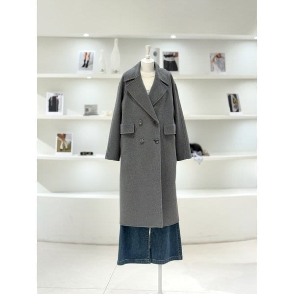 [여주점] 여성 더블 버튼 롱코트 (L261MSH507)