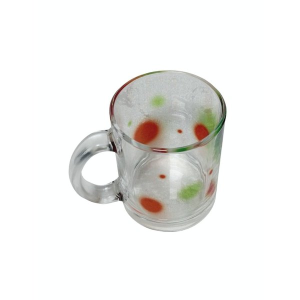 Red&green big dot glass mug (gloss)