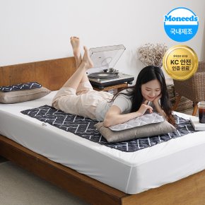 [모니즈] 국내제조 안전인증 아이스 쿨매트 양면헤링본 3종 헤링본 특대형 (더블매트1+베개2)