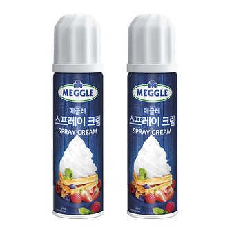  메가커피 메글레 동물성 스프레이 휘핑크림 250g 2개세트