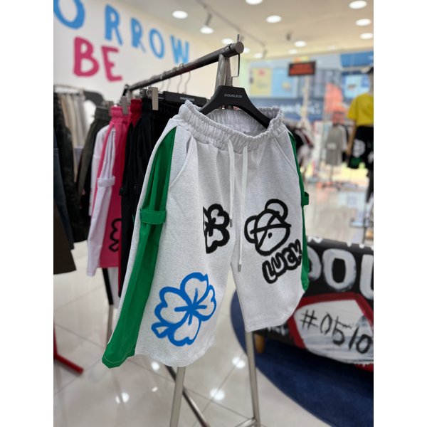 [여주점] 클로버배색,스냅반바지,남여공용JHZK81404