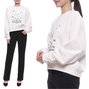 메종마르지엘라 22FW 여성 넘버링 로고 맨투맨 (S51GU0118_S25540_101_22F)