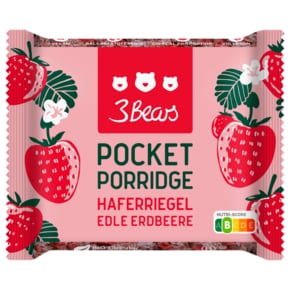 쓰리베어즈 3Bears 포켓 오트밀 바 Pocket Porridge 딸기 55g