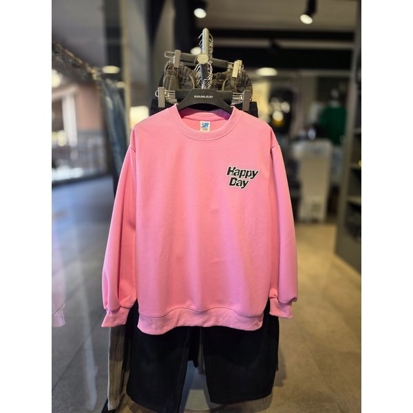 [시흥점] 해피데이 베어자수 세미오버핏 맨투맨(남여공용)/JGZZ22914PK